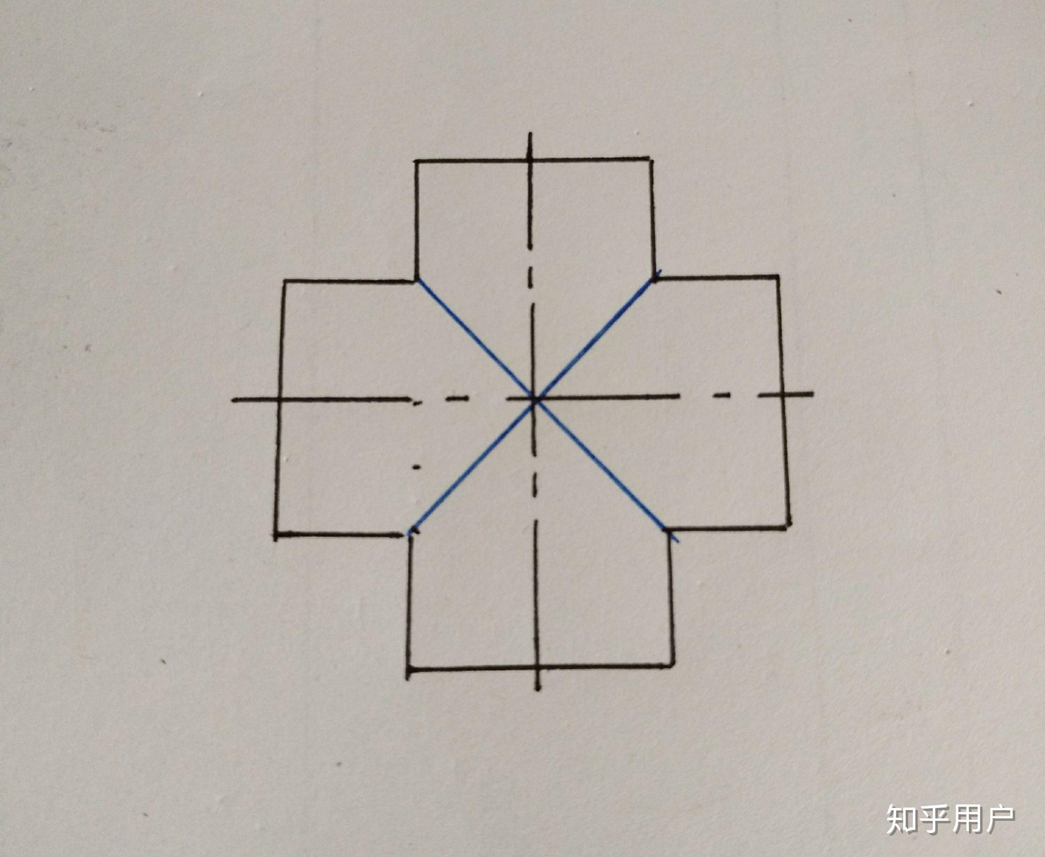 两个半径相等的圆柱,轴线垂直相交,其贯穿线的正确画法? - 知乎