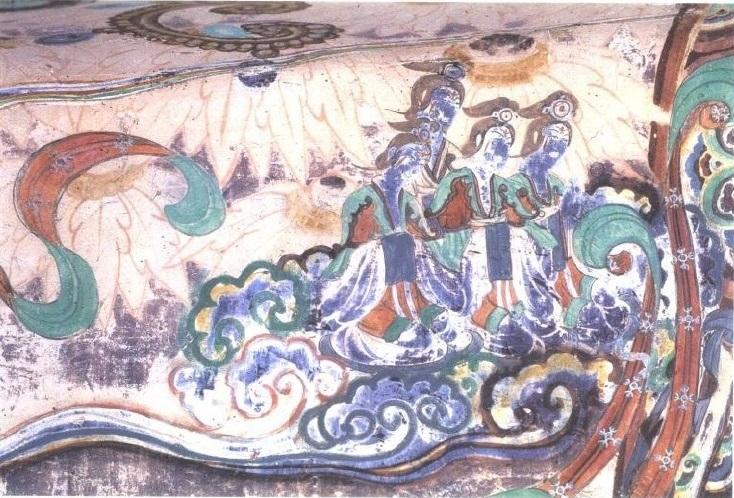 神游千年，大美敦煌】盛唐-39窟：涅槃卧佛与壁画(佛母奔丧、散花飞天