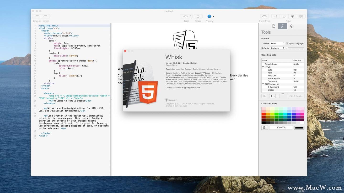 Whisk for Mac(实时预览的轻量级网页编辑器) v2.0.0 - 知乎