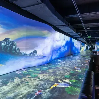 墙面互动投影,趣味互动助力餐饮商家拓客引流 - 知乎