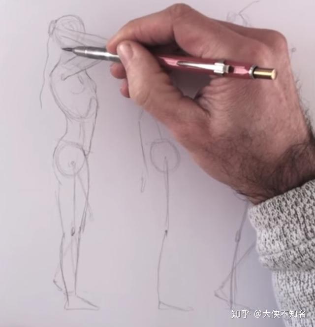 人体素描画的步骤图图片