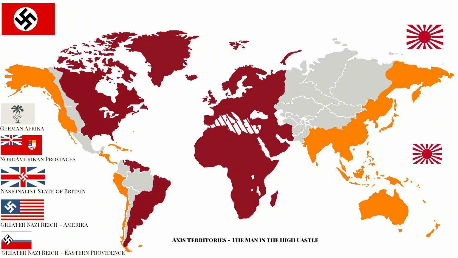 高堡奇人地图各国国旗图片