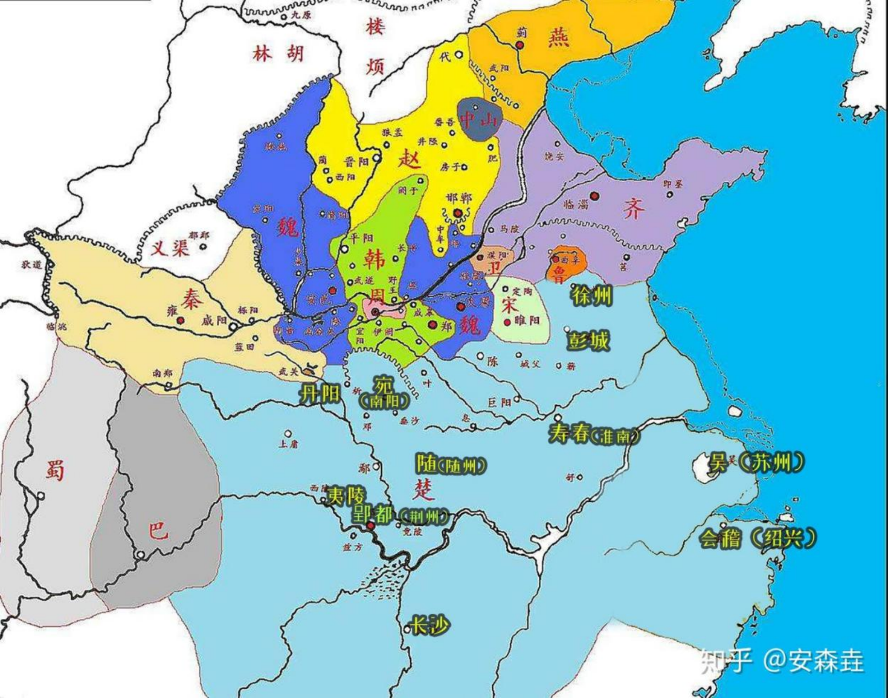 楚汉相争时期地图图片