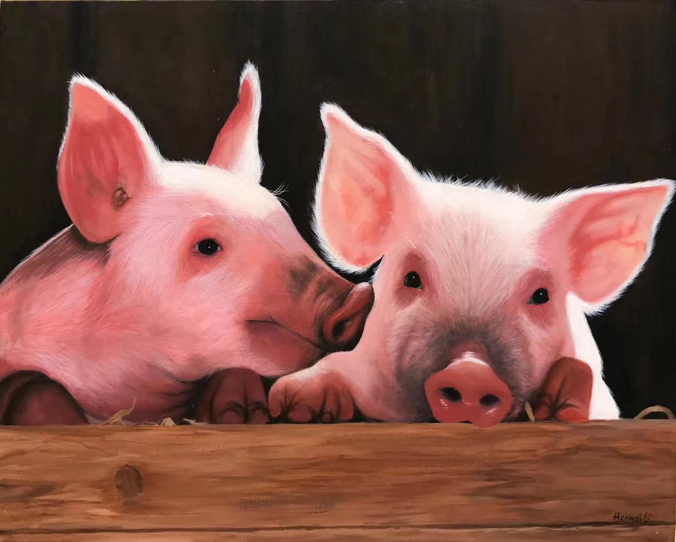 在农场的两头猪 向量例证. 插画 包括有 范围, 图象, 当地, 跳跃, 吠声, 敌意, 字段, 作用, 食物 - 33098926
