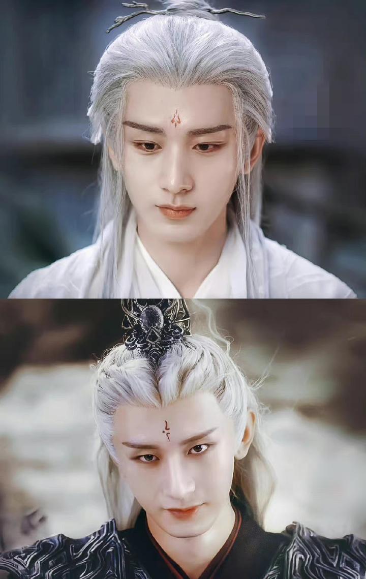 渣爹vs应渊成毅白发造型又欲又野盘点古装男星白发谁更胜一筹