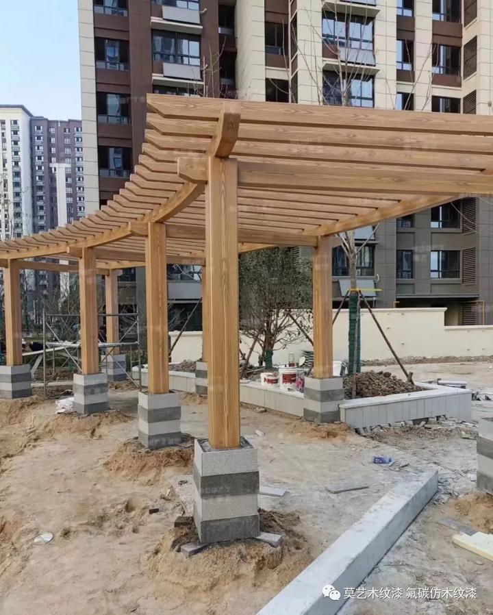 廊架做木纹漆,给每个生铁批件衣服 - 知乎