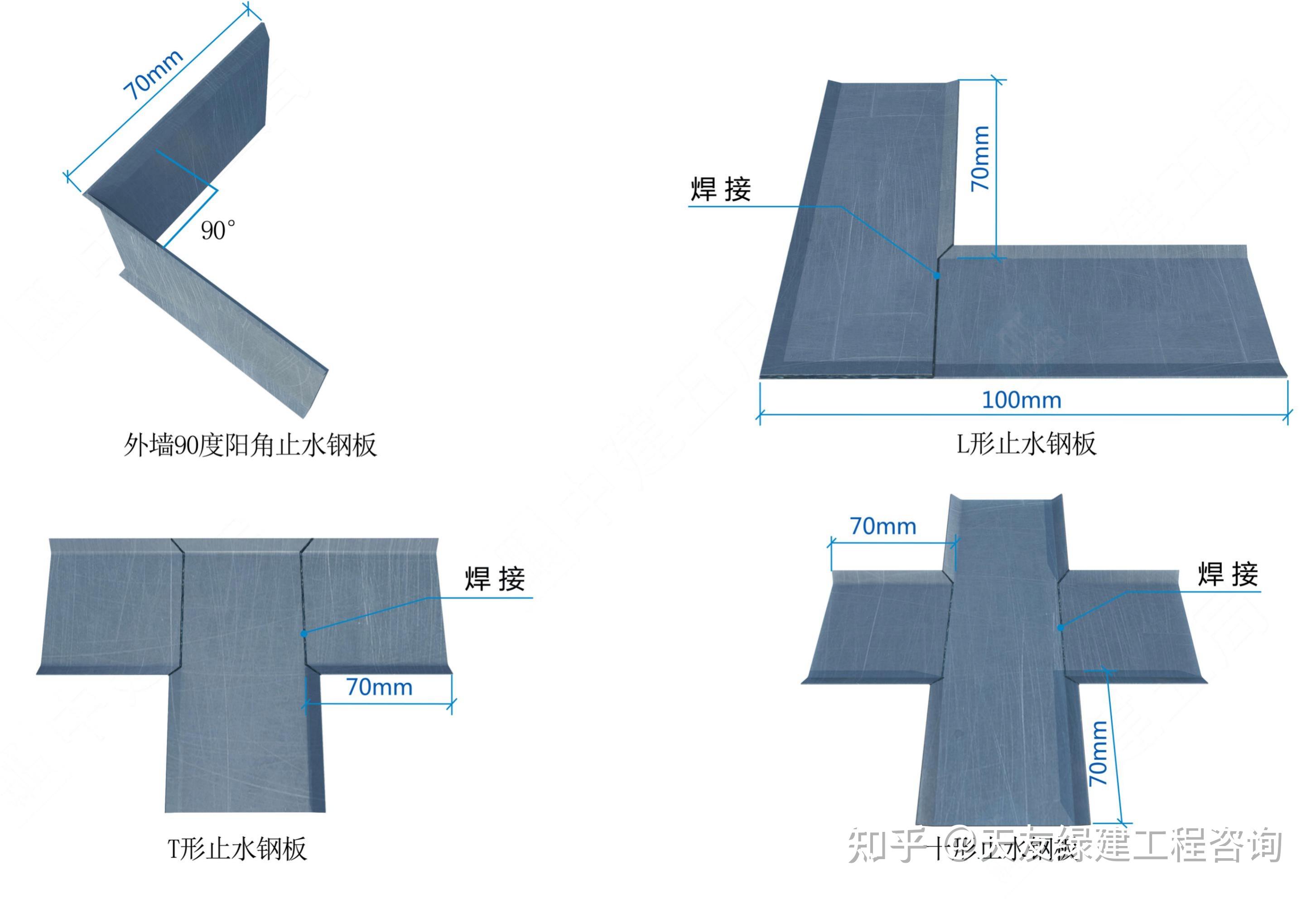 3,防水构造如图 3 所示.2,止水钢板焊接采用双面满焊,焊缝要饱满