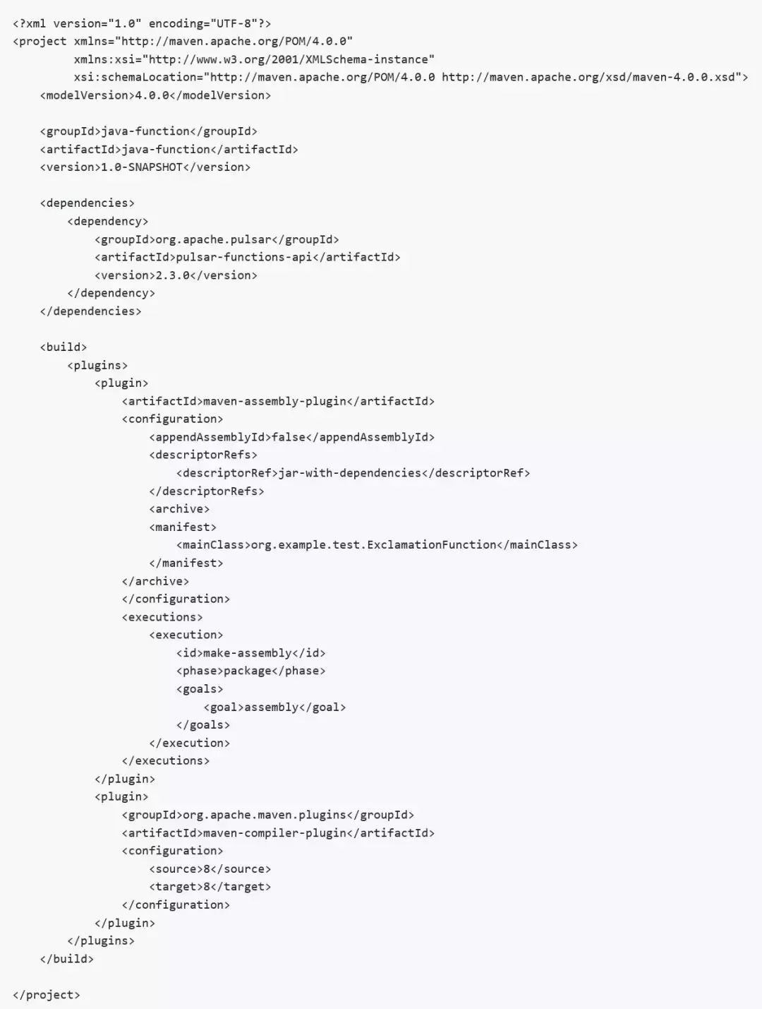 Apache pulsar java function 