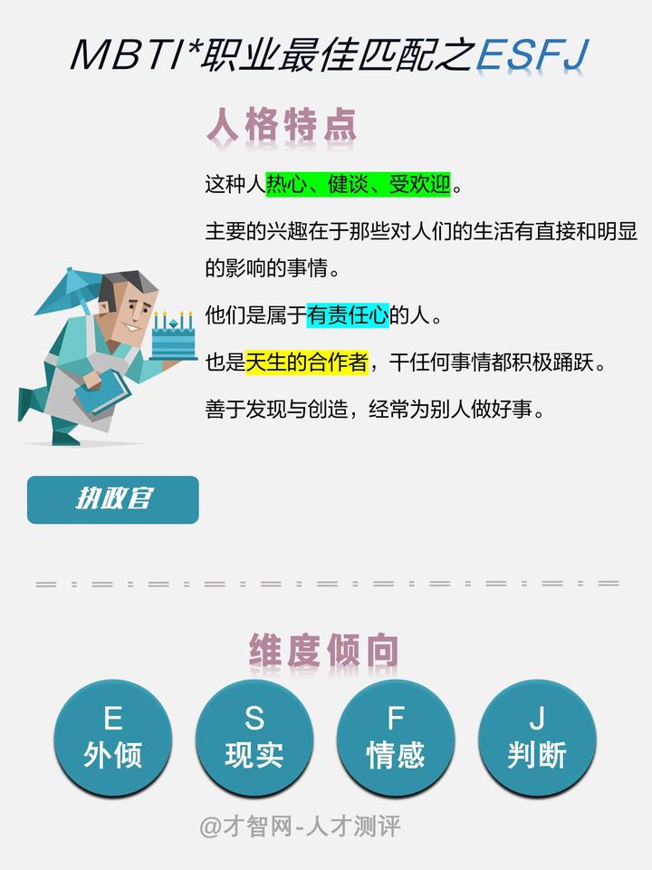 ESFJ（执政官）最佳职业分析 - 知乎
