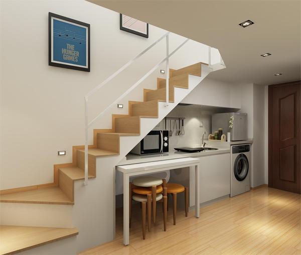 loft空间不够用向楼梯间借啊