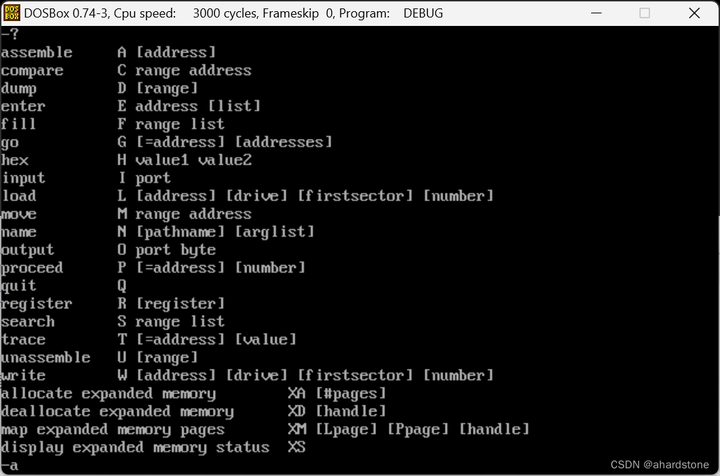 dos下的debug是多少位程序