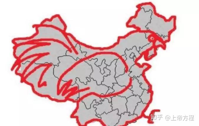 如果将中国地图画成一只鸡或其他动物应该怎样画