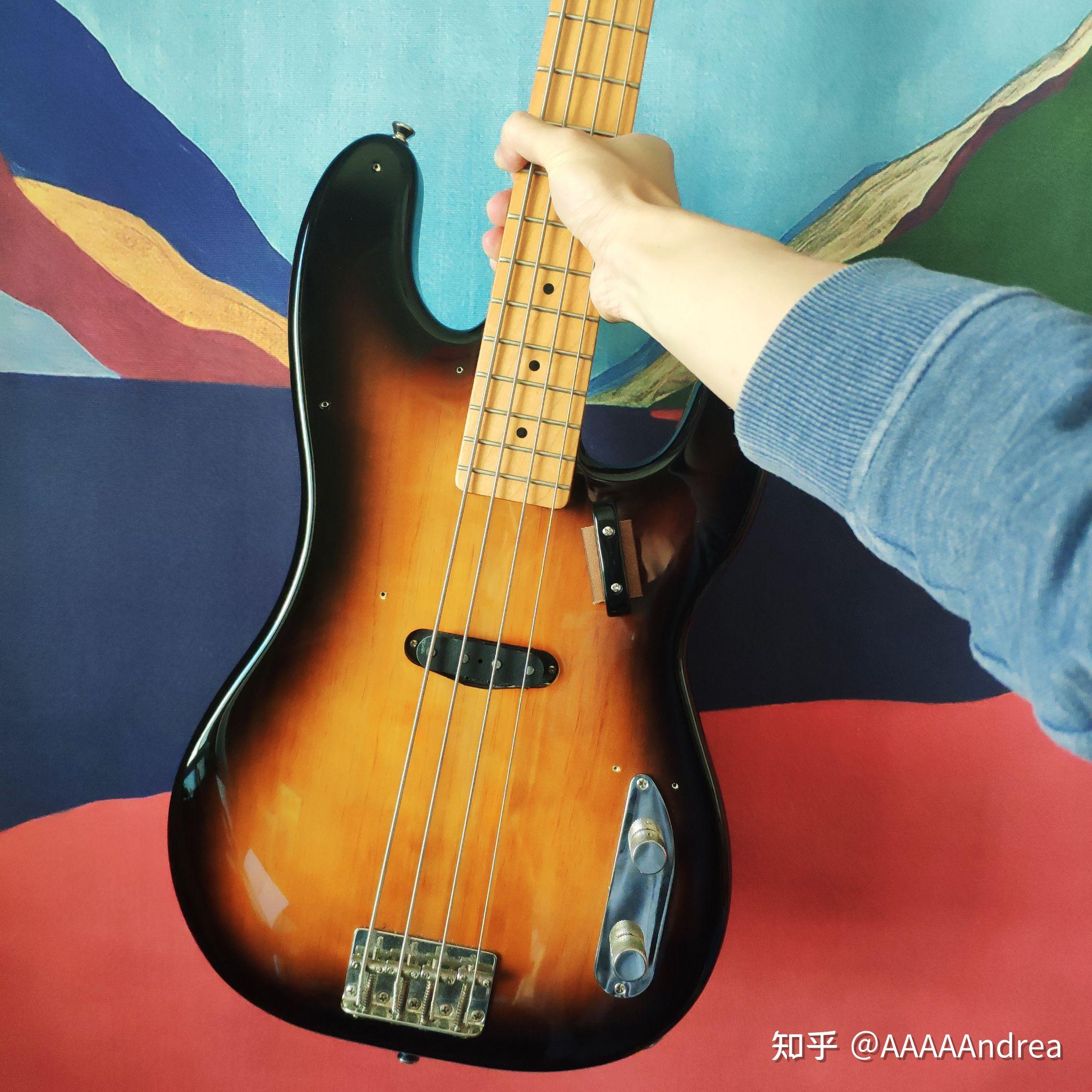 电吉他电贝司bass保留白色护板好看