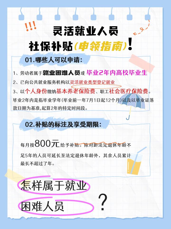 灵活就业人员社保补贴