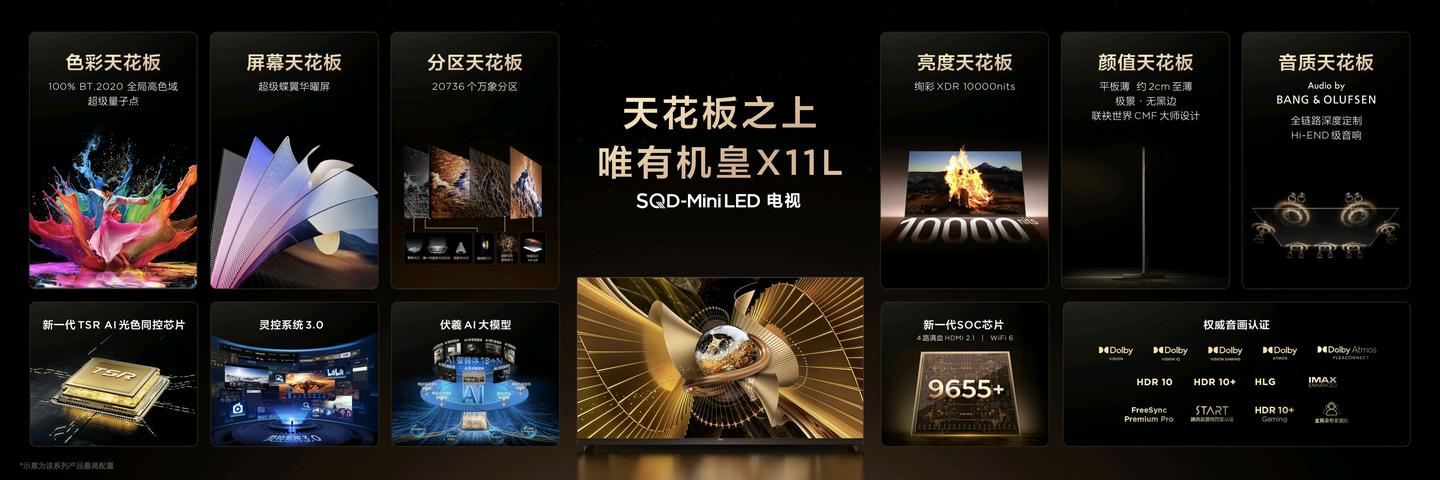 打破十年色域僵局,全球首款SQD-Mini LED机皇TCL X11L来了!-锋巢网