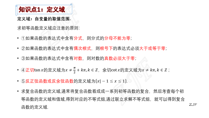 知识点1:函数的定义域 - 知乎