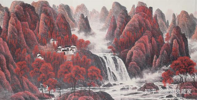 李可染《万山红遍》 - 知乎