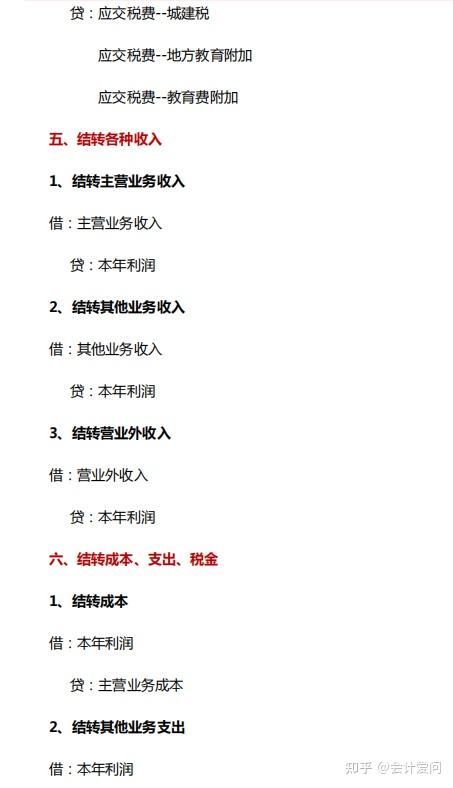 会计月末、季末、年末结转的会计分录汇总,附结账对账详细操作 - 知乎