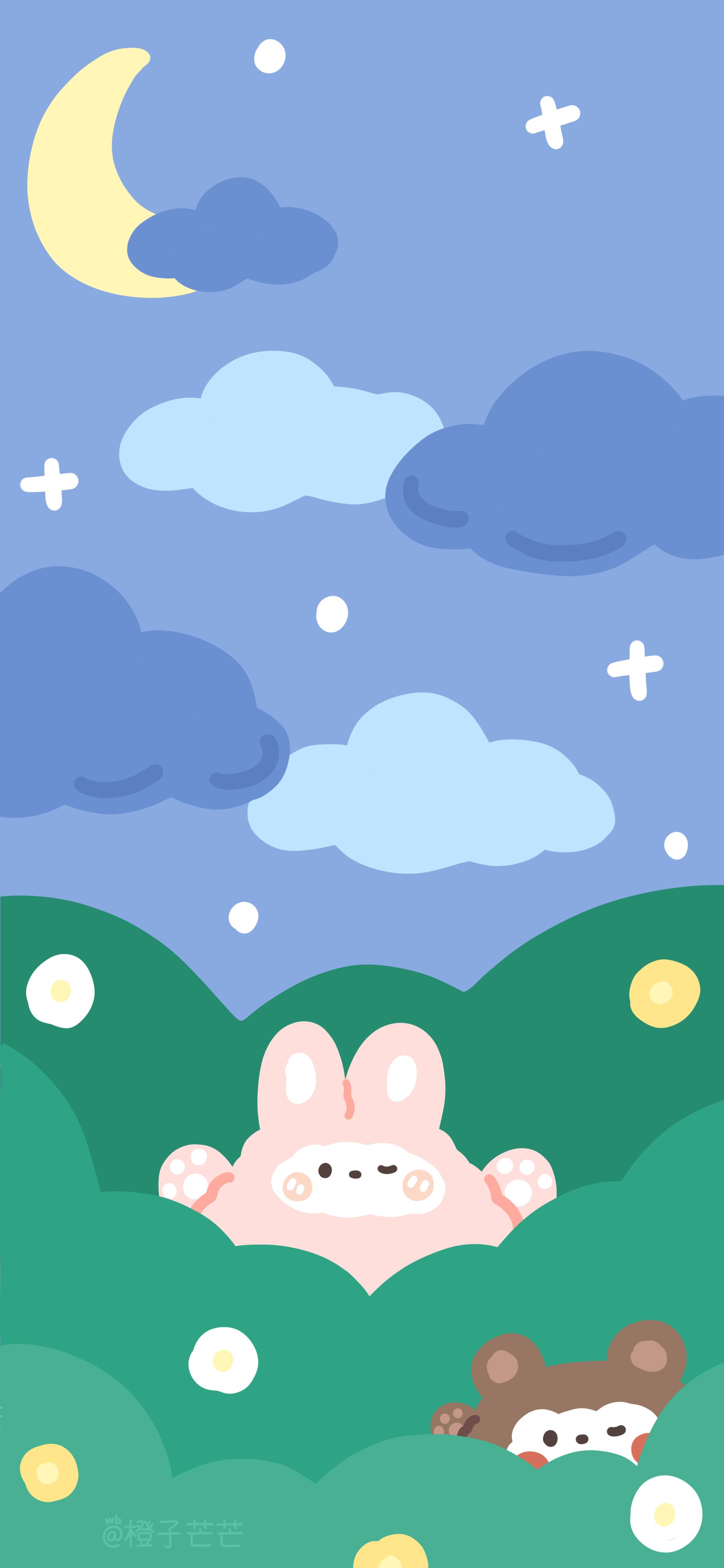 有什么可爱的全屏背景图推荐?