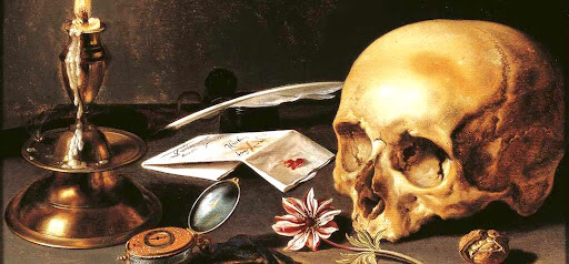 分别是:梵高抽烟的骷髅,安迪沃霍尔的骷髅自拍,赫斯特的钻石头骨