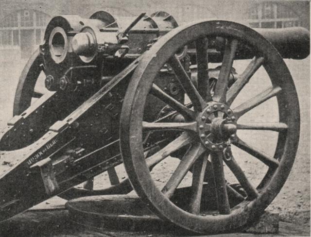 英国bl6英寸30cwt榴弹炮装着2具大弹簧一战前的攻城榴弹炮