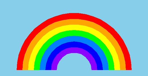 敲代码学python绘制同心圆和彩虹