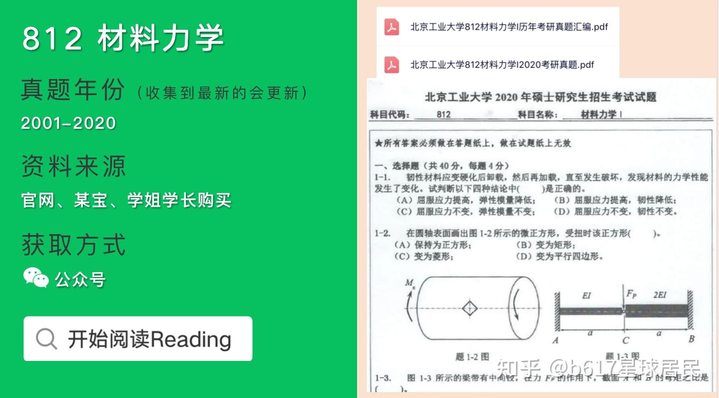 北京工业大学考研历年专业课真题汇总 - 知乎
