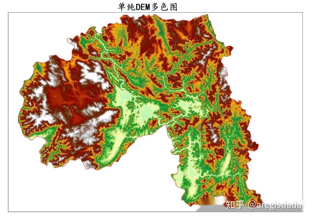 arcgis中dem这个配色展示怎么做? - 知乎
