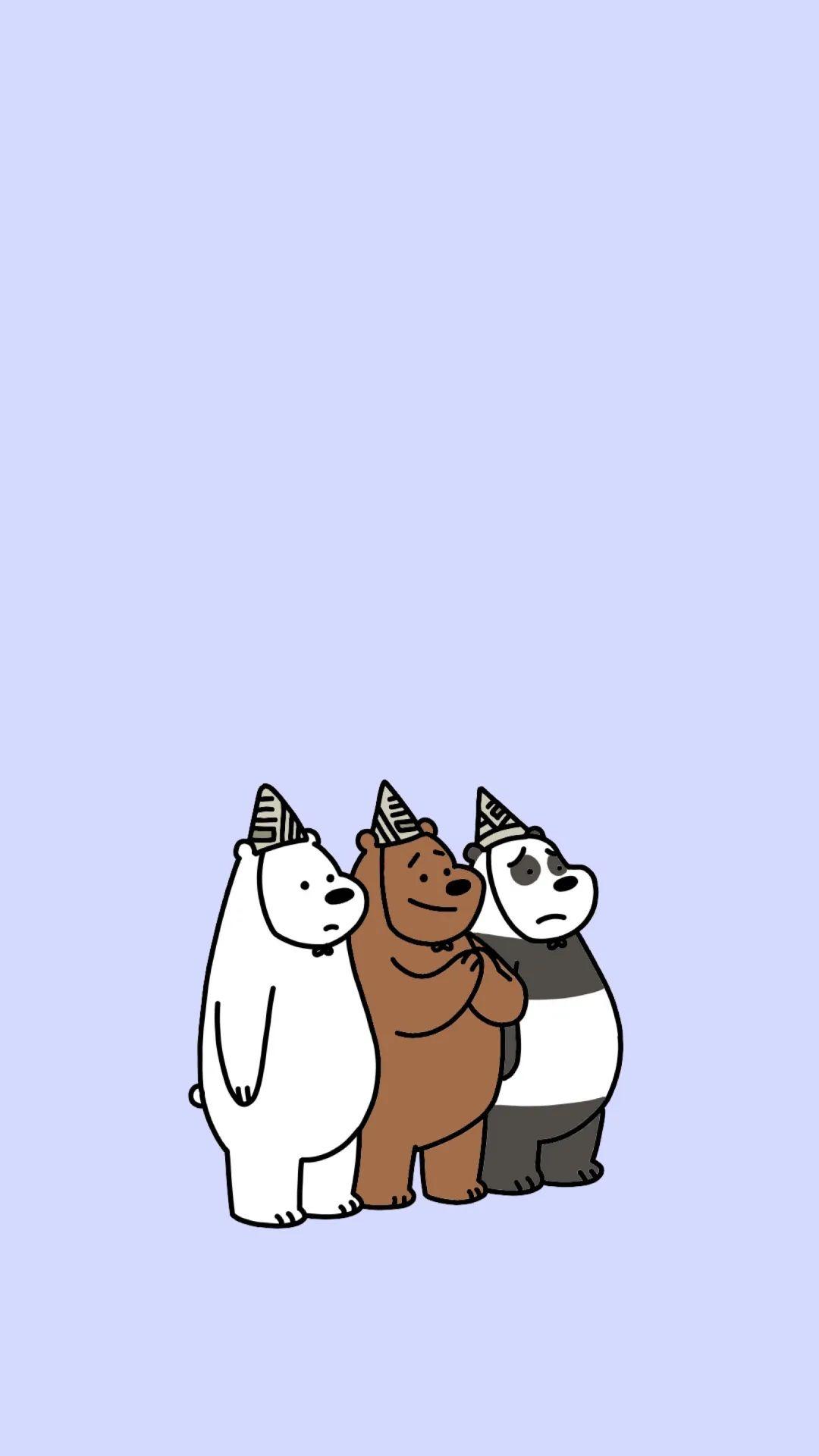 三只裸熊壁纸 竖屏图片