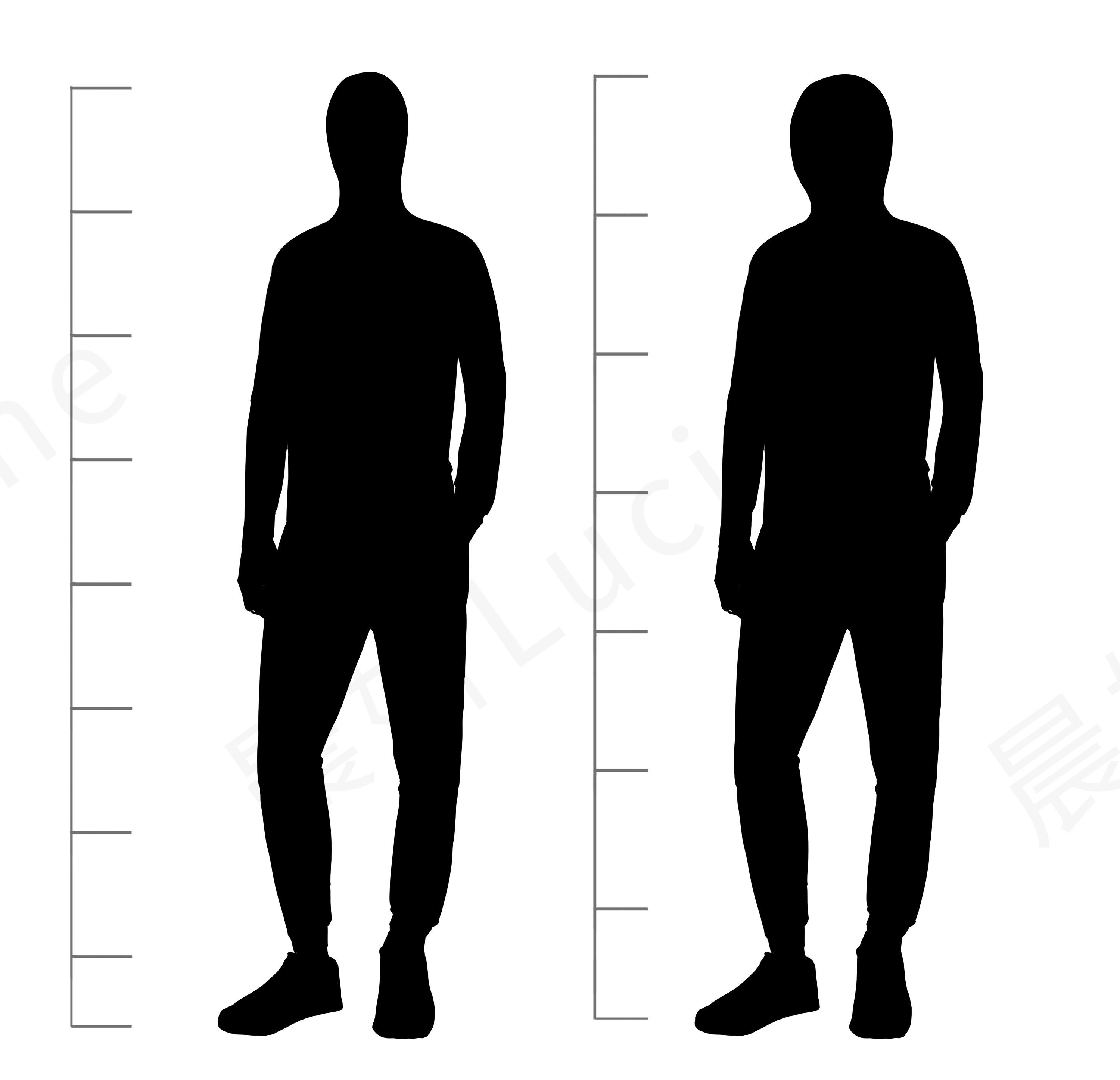 两个影子的身高相同,大多数人第一眼认为左边更高