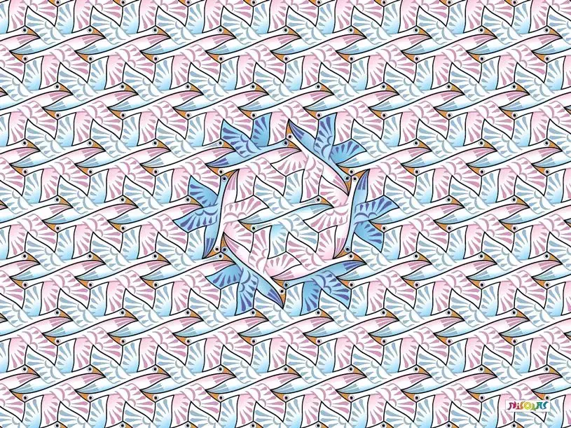 如何画出埃舍尔风格的平面镶嵌画