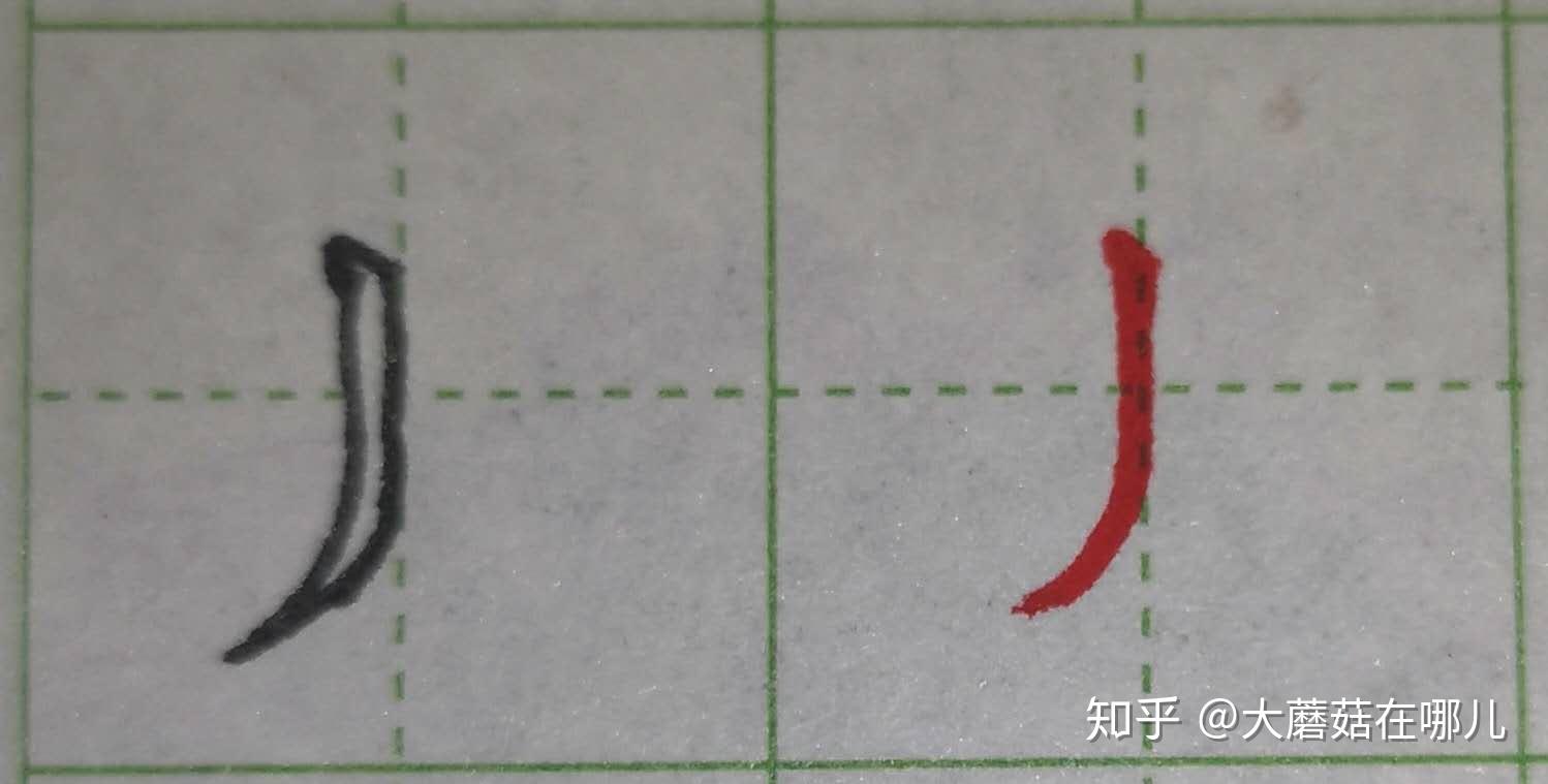 硬笔笔画练习之撇画 - 知乎