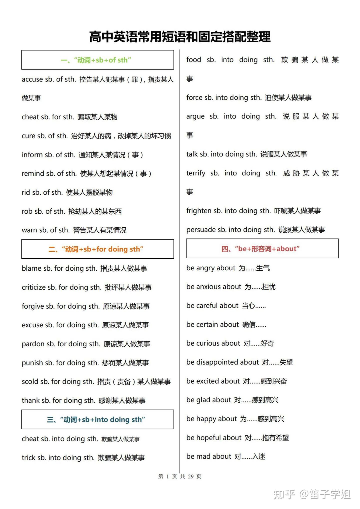 常用短语➕固定搭配❗️背会就上145+ - 知乎