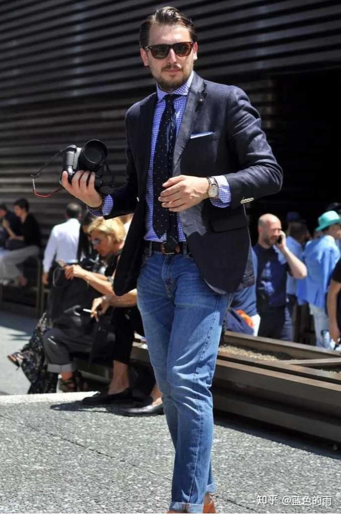 西装外套配牛仔裤好不好看? - 知乎