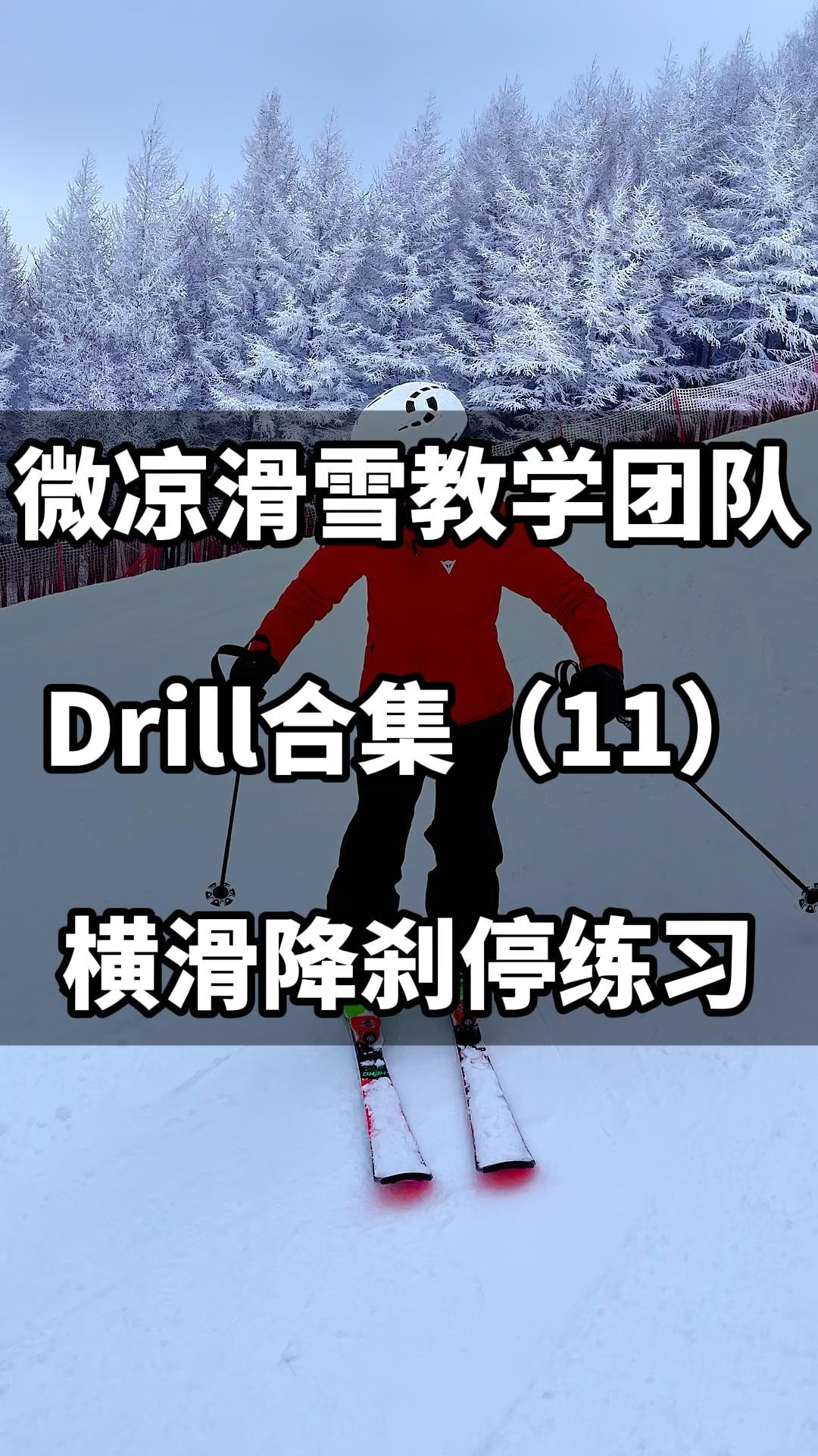 双板滑雪drill大合集(11)横滑降刹停练习