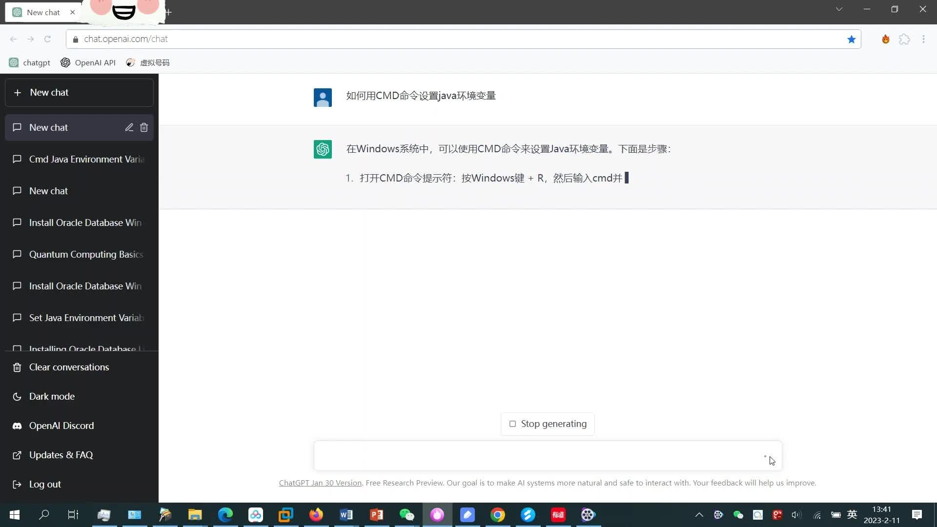  cmd java chatgpt 