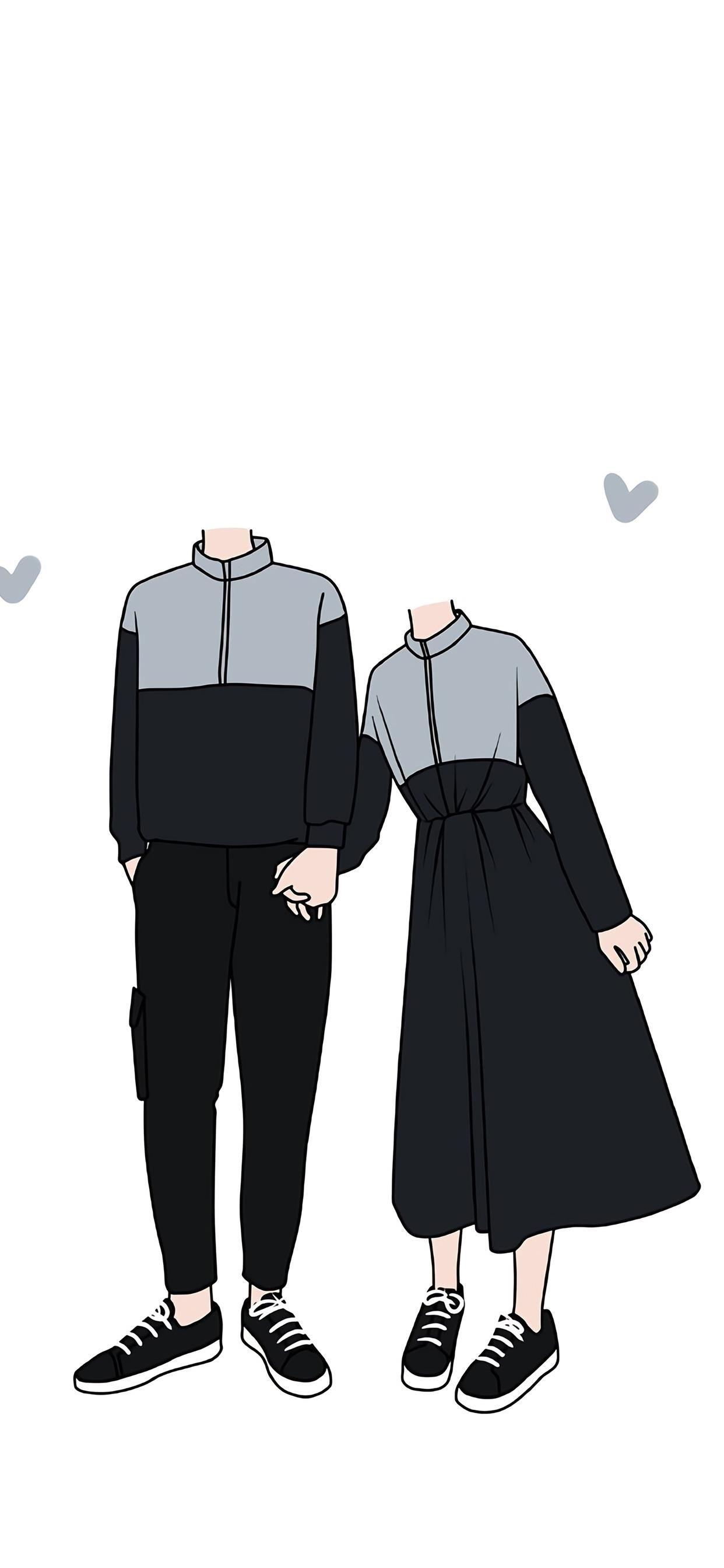 有没有好看的双人无头小人抠图素材?