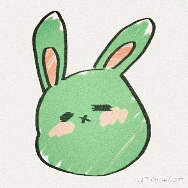 有没有顾淼画的绿色小兔子的图片啊各位