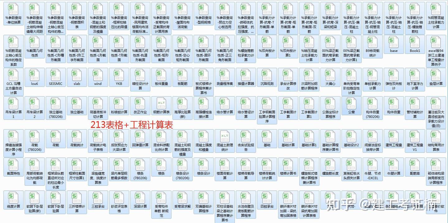 213个Excel工程量计算表，1小时干完1天的工作量，老师傅都在抢着要，速领- 知乎