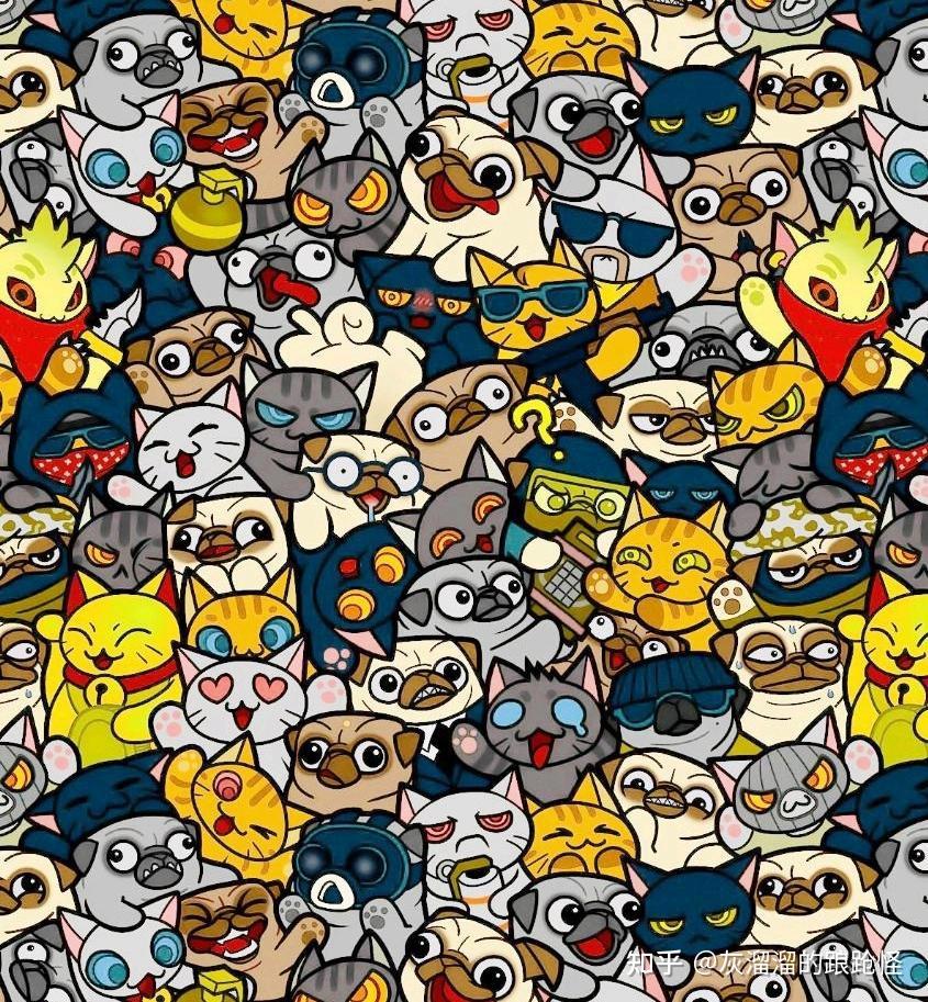 有没有csgo上面的猫猫狗狗图案的壁纸求