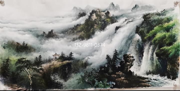 周国民彩墨山水:灵山多秀色,空水共氤氲 - 知乎