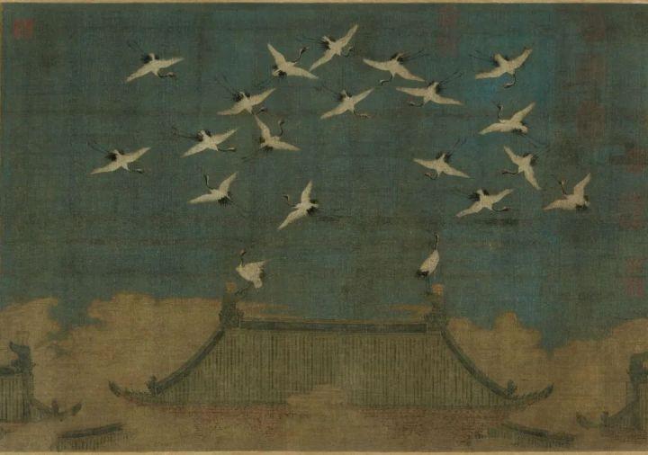 Buy Chinese Antique Art Painting 宋徽宗赵佶瑞鹤图Song Zhao