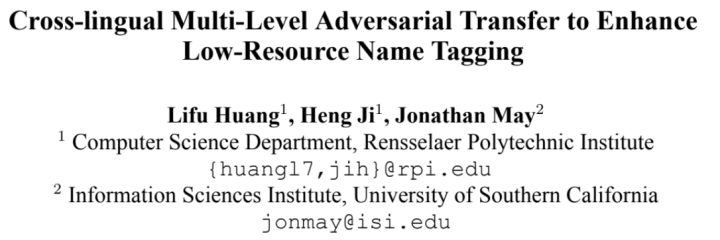 Cross-lingual Multi-Level Adversarial Transfer to Enhance Low-Resource ...