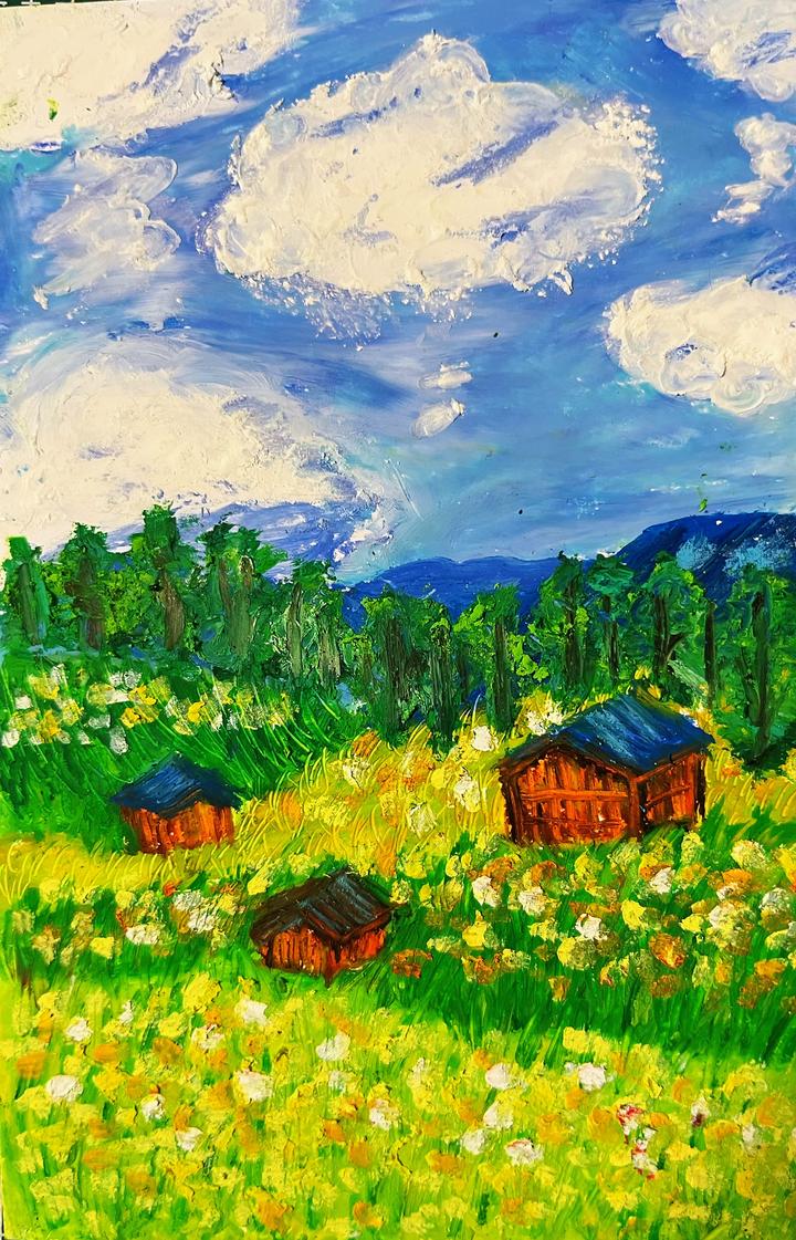 油画棒作品分享—春景