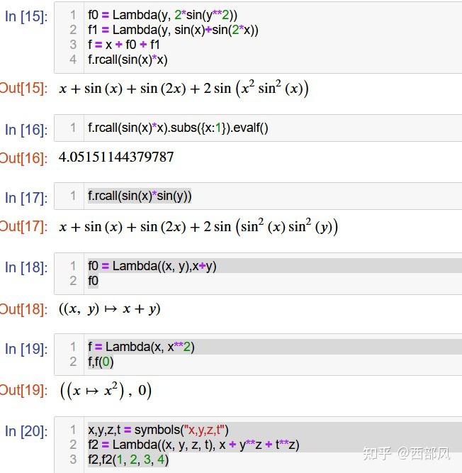 sympy中用Lambda构造函数 - 知乎