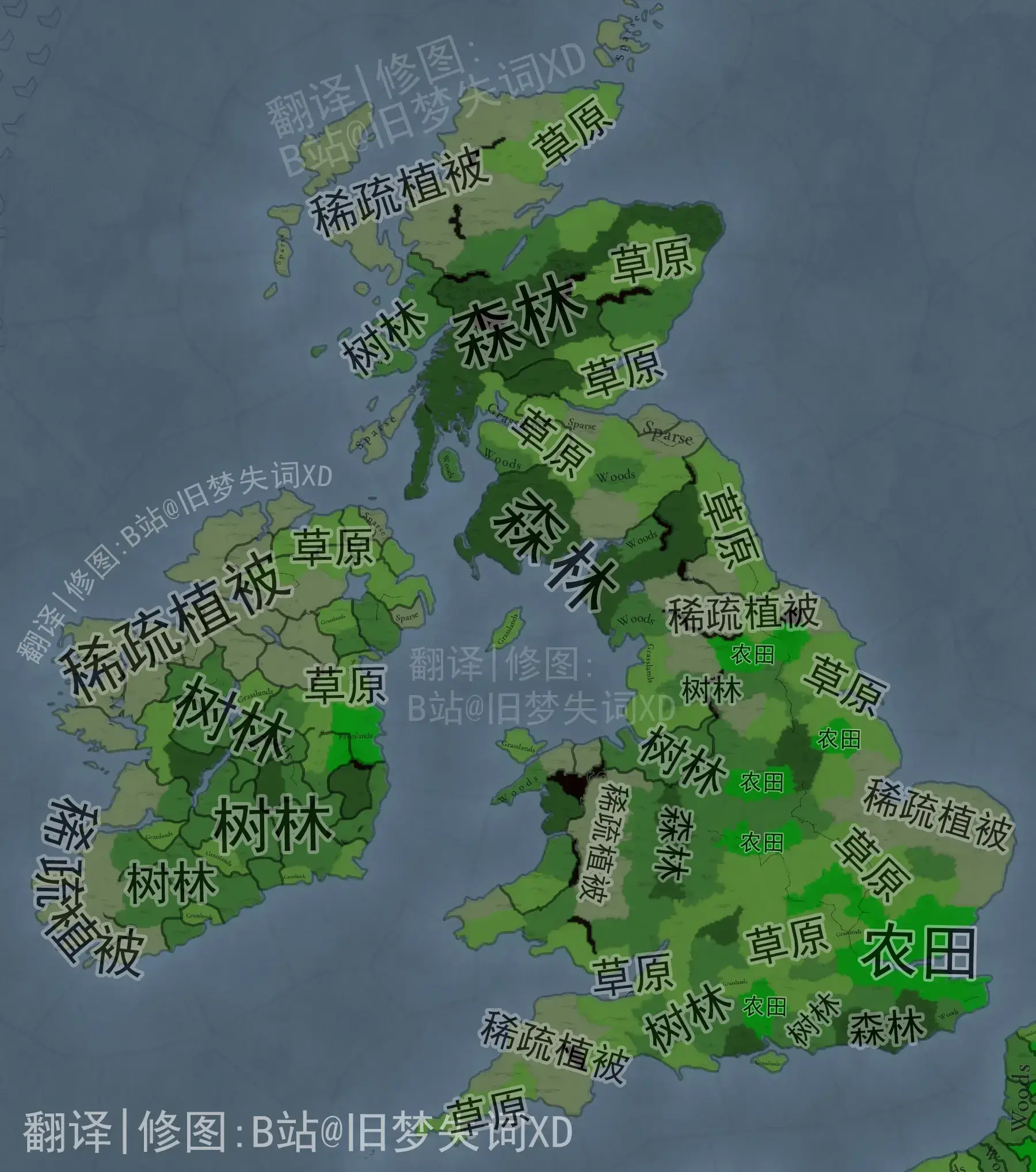 全网唯一中字英伦三岛地图 欧陆风云5 eu5 地图返工日志