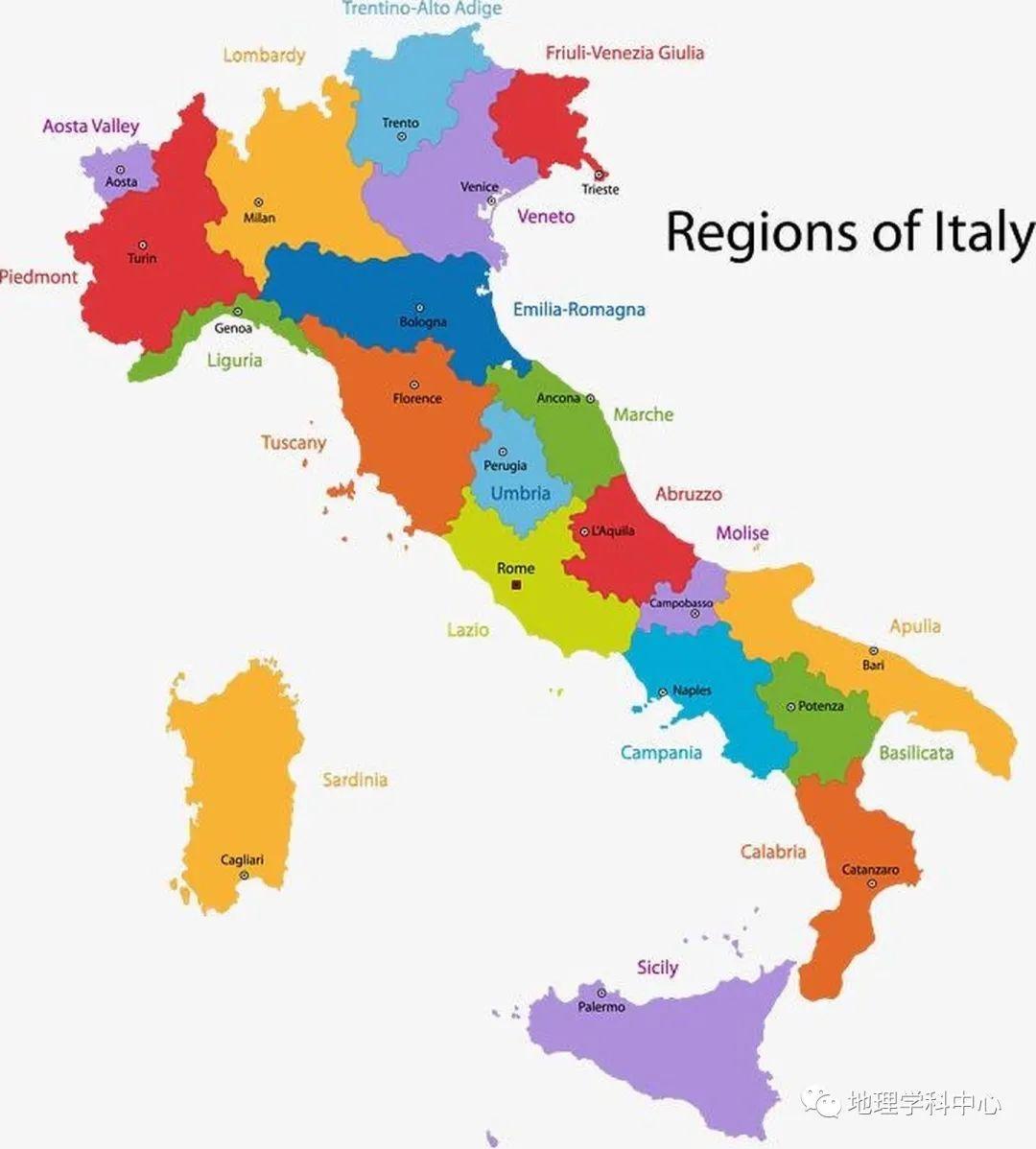意大利地形地图-地图的意大利地形(南部欧洲-欧洲)
