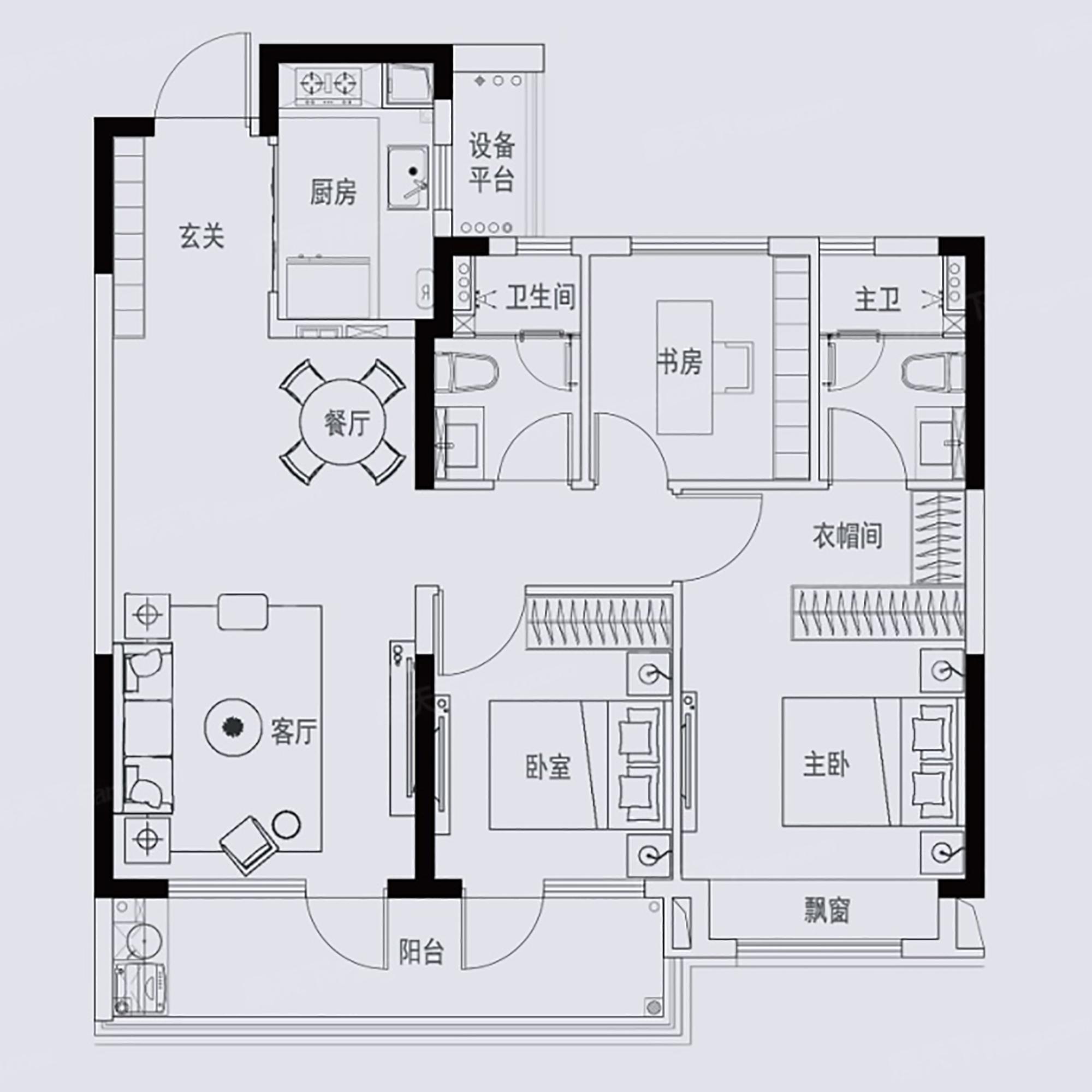 户型品鉴：杭州潮和阅江台轩95㎡户型居住投资价值综合分析点评 - 知乎