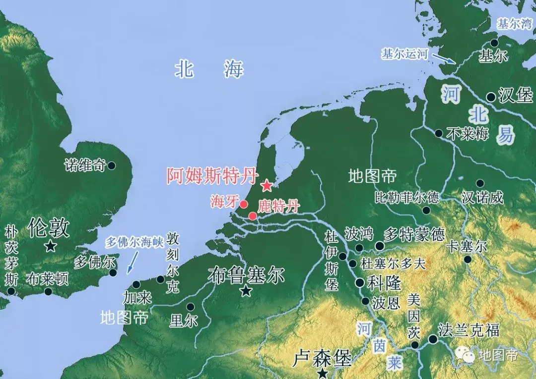 鹿特丹地理位置图片
