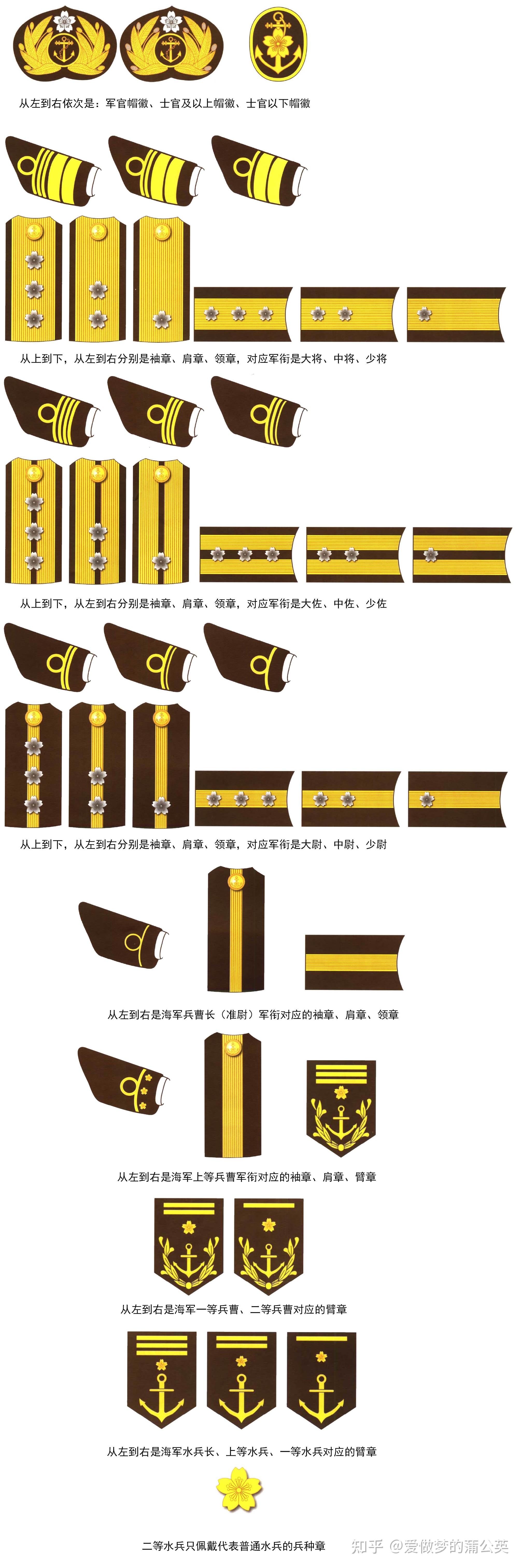 日本自卫队军衔图标图片